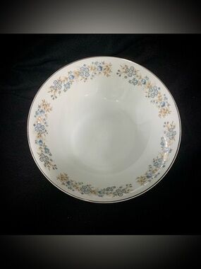Vintage Oxford “Blue Heaven” Serving Bowl – Japan – Blue Floral Pattern – 9”